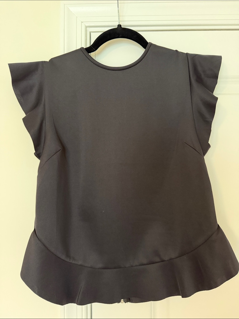 Philosophy Black Ruffle Sleeve Women's Top - Classic, Versatile Style